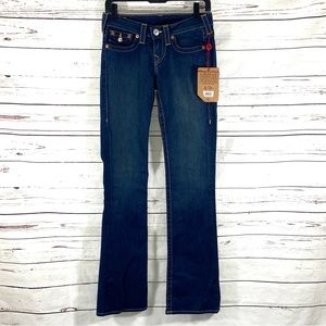 True Religion Becky Jeans Women’s 26 Blue Classics Bootcut Low Rise Cotton Blend